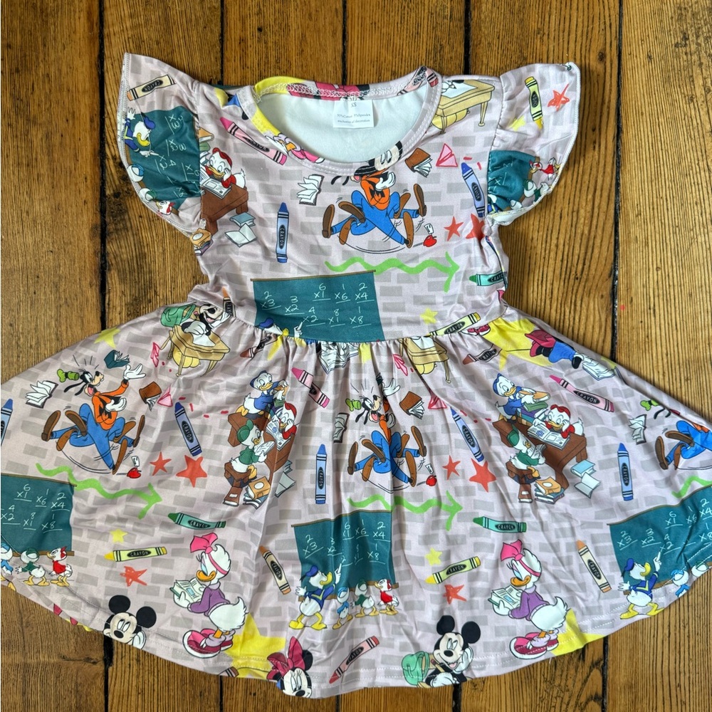 Back to School Twirly Dress 12/18 mos